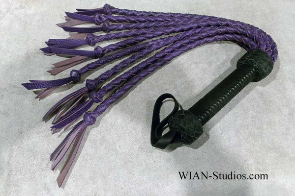 Round Braid Cat-O-Nine, Heavy, Purple