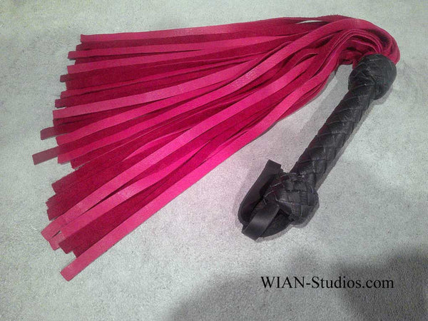 Hot Fuchsia Pink Cowhide Flogger