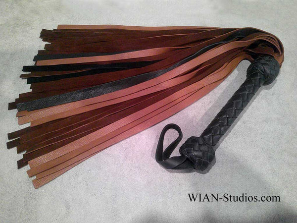 Brown and Black Elk Flogger