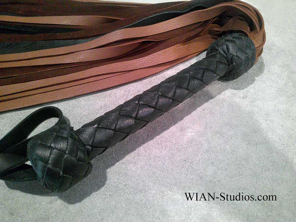 Brown and Black Elk Flogger