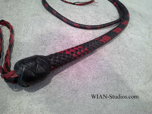 Signal Whip, Black with Red accents, 4'