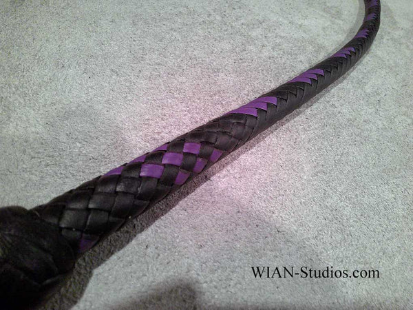 Signal Whip, Black with Purple accents, 4'