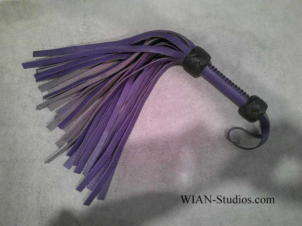 Purple Cowhide Flogger, Small