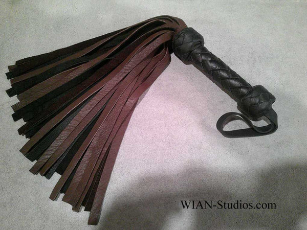 Chocolate Brown and Black Elk Flogger, Small