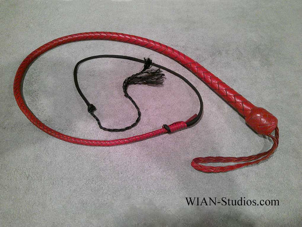 Snake Whip, All Red, 2.5'